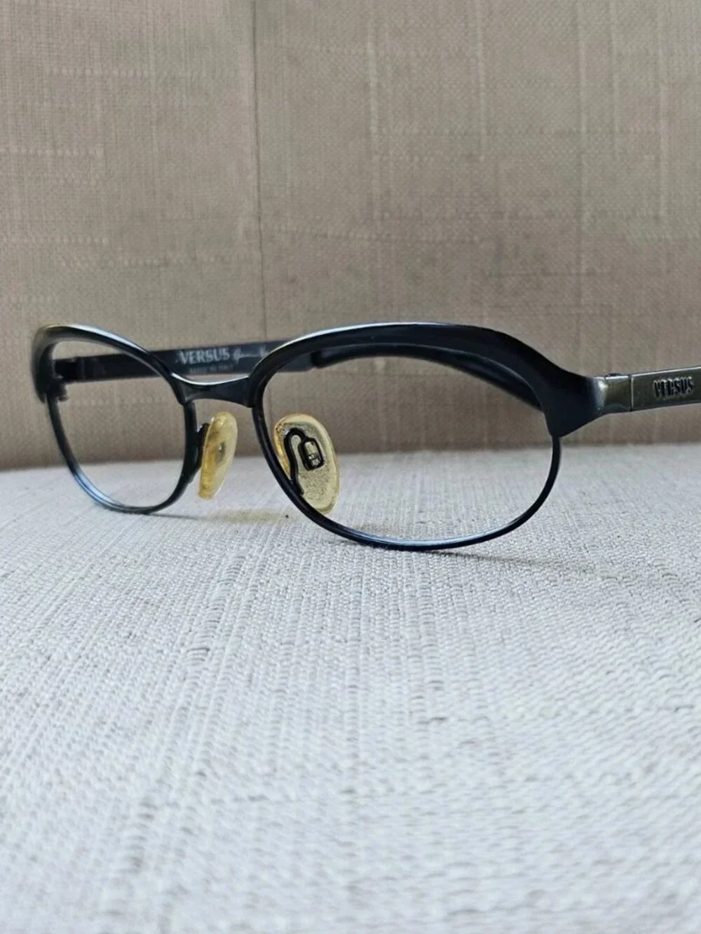 Vintage Versus Gianni Versace Eyeglasses Frame Black MOD.R18 Glasses Made Italy